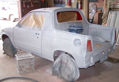 there is a canopy to go on the back.  We use the ute for my grooming salon and it is just going to be the goods